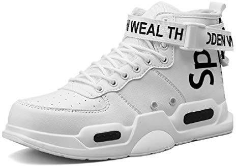 FUSHITON Herren Laufschuhe Mode High Top Sneakers Freestyle Hi-Top Lässig Sportschuhe Wanderschuhe Hoch Turnschuhe Freizeitschuhe Fitness Hohe Schuhe