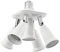 ledscom.de Socle E27, adaptateur répartiteur 5 voies, blanc