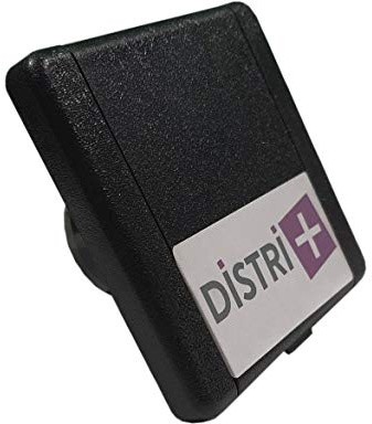 Distri+ - Prise d'aspiration centralisée Couvercle carré 9x9cm - Noir