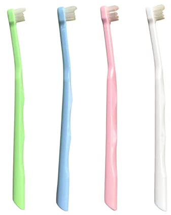 4 Stück Tuft Zahnbürste Kiefergerechte Zahnbürste, Kompakt Interdental Zwischenraum Bürste für Zahnspangen, Zahnimplantate und Zahndetailreinigung, Stil A