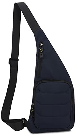 FANDARE Ultraleicht Brusttasche Sling Bag Herren Damen Bauchtasche Umhängetaschen Schultertasche Crossover Daypacks für Outdoor Reisen Camping Wanderrucksäcke Crossbody Pack Blau b