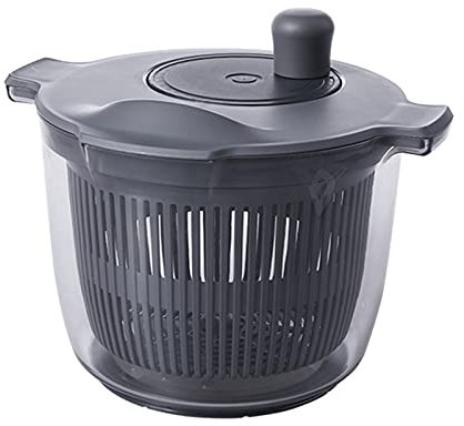 CASOTA Essoreuse à Salade Multi-usages 2,3 L Déshydrateur Manuel de légumes et de Fruits avec Panier filtrant Laveuse à laitue avec Bol séchant Les légumes à Feuilles Cuisine rotative