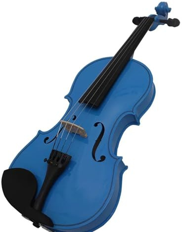 Geige 4/4 Violine Dunkelblau Massivholz Violinenset Für Üben