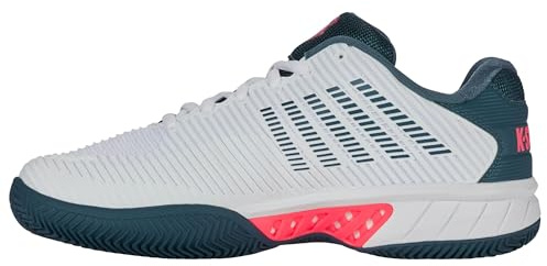 K-Swiss Hypercourt Express 2 Tennis Shoe, Wht/STRGZER/NBLZE, 43 EU, Wht Strgzer Nblze, 43 EU