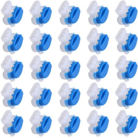25 Stück Elektrischer IDC Wasserdichter 3-Loch-Schneidklemmverbinder, 22–14 AWG Drahtverbinder, Nylon Verzinntes Messing für Drahtanschluss