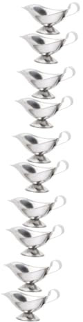 CANIGHT 5 Sets Robuste Soßenschüssel Aus Edelstahl Mit Ausguss Metall-sauciere Vielseitige Servierschüssel Für Soßensaucen Und Gewürze 2 Stück * 5