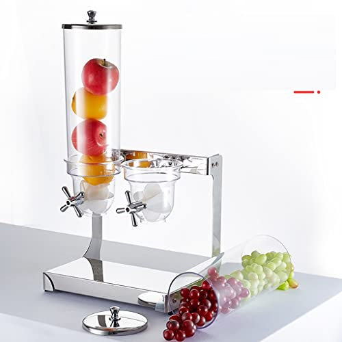 BLHKBAIKBN Stainless Steel Cereal Dispenser Countertop for food, Cereal, Beans, Nuts, Snack,Oatmeal, Dog Food, Self Serve, Refillable,Single Control
