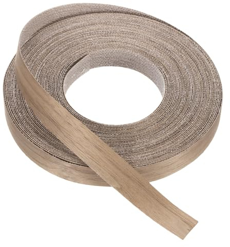 PATIKIL Bordure en Noyer, 19 mm x 15m Ruban en Placage de Bois Pré-collé Bordure Flexible en Contreplaqué avec Adhésif Thermofusible pour la Restauration de Meubles (3/4 x 49ft)