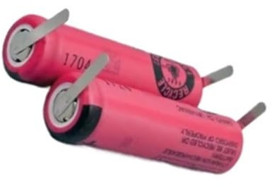Batteria UR14500AC 3,7 V 740 mAh compatibile con Braun Oral-B Pro 2 Tipo 3766 S5 S6 S7 iO4 iO5 iO6 iO7 iO9 iO8 iO10 Spazzolino elettrico con piedini di saldatura Testa piatta(With soldering feet,2pcs)