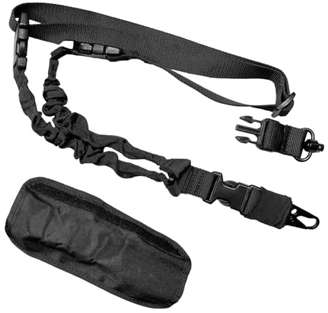 Two Point Sling Adapt Length Adjuste with Shoulder Pad Traditional Sling with QD Adap (Black)