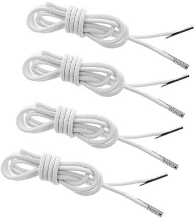 TOYANDONA Chair Replacement Cords Elastic Replacement Rope for Deck Chair and Recliners White Heavy-duty Stretch Bungee Cord 4pcs Set with 2 Sizes