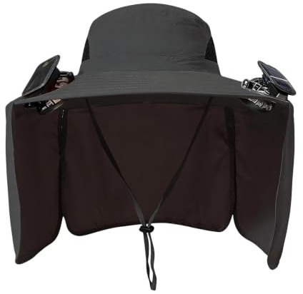 Sombrero Solar con Ventilador, Sombrero para El Sol con Ventilador, Protección UV, Transpirable Sombreros De Solar para Hombre Y Mujer, Protección UV, Gorro Transpirable para Exterior