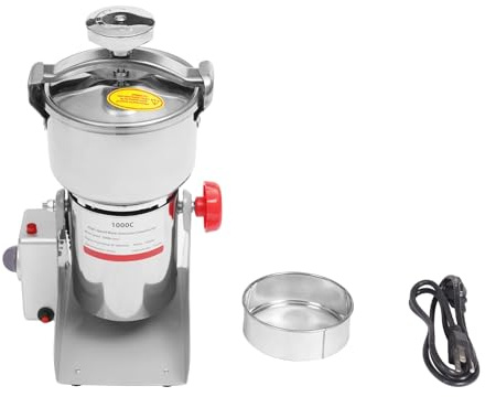 Elektrisk kornkvarn, höghastighets rostfritt stål Pulverizer för torr krydda, ört, mjöl, 800 g-2500 g kapacitet för spannmål, majs och bönslipning