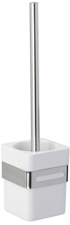 WENKO WC-Garnitur Premium Plus - WC-Bürstenhalter, Edelstahl rostfrei, 9.5 x 37 x 11.5 cm, Glänzend