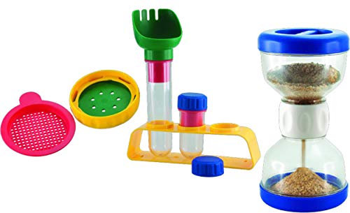 EDU-TOYS Meine erste Sanduhr – Bausatz und Experimentierkasten für Kleinkinder mit bebildertem Handbuch in Deutscher Sprache Lernuhr