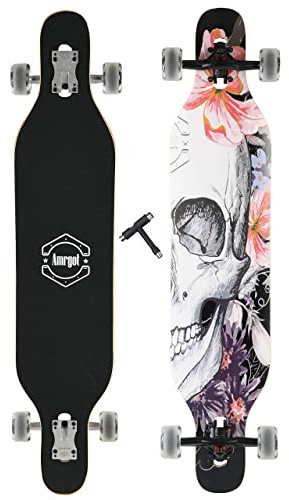 WiiSHAM Longborads Skateboards 42 inches Complete Drop Down Through Deck Crusier Pr Speed (76)