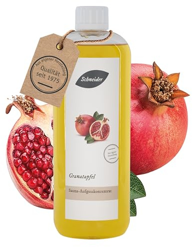 Saunabedarf Schneider Sauna Aufguss Konzentrat Granatapfel - 250ml, naturreine, ätherische Öle, wohltuender Saunaaufguss & langanhaltendes Dufterlebnis