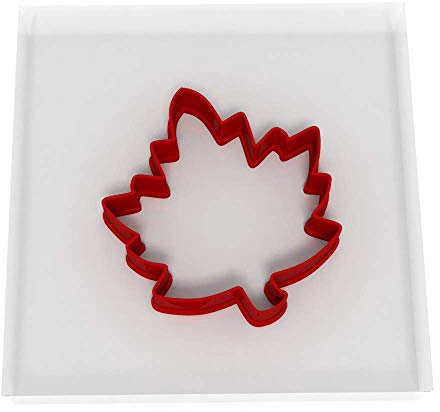 Taglierina per biscotti e fondente a forma di foglia d'acero 8 cm 2