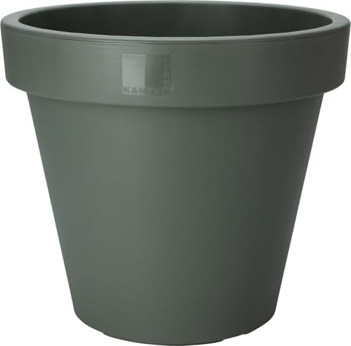 Muddy Hands Large Plant Pot Outdoor Garden Round Flower Tree Plastic Planter (Ø - 50cm, Dark Green)