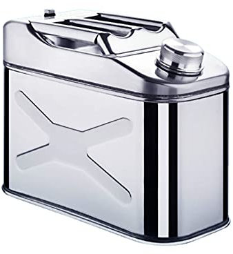 CGF- Benzinkanister 304 Edelstahl 10L Auto Motorrad Ersatzkraftstofftank Kraftstoffkanister Ölfass mit Ölführungsrohr für alle Arten von Fahrzeugen, Dicke 1mm mit UN-Zulassung