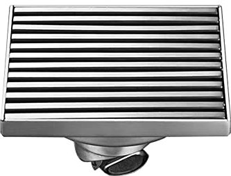 Siphon de Sol Carré Linéaire Anti-Odeur Drain de Déchets Acier Inoxydable Drain de Douche de Salle de Bain Capteur de Cheveux 10×10 cm