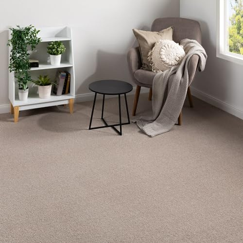 Steffensmeier Teppichboden Elba Meterware | Auslegware für Kinderzimmer Wohnzimmer Schlafzimmer | Sand, Größe: 300x500 cm