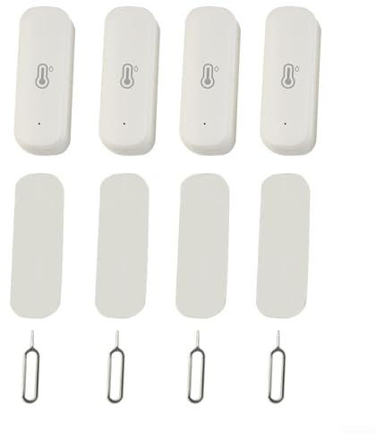 4 pezzi Tuya Smart WiFi termometro igrometro sensore, sensore digitale di umidità della temperatura, misuratore di monitoraggio, supporto Tuya/app Smart Life, per camera da letto per bambini, garage