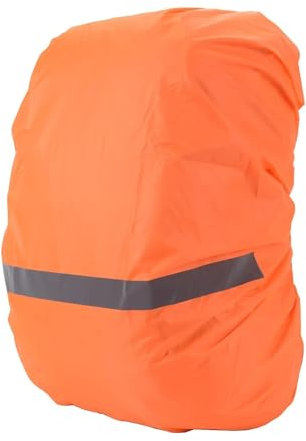 Regenschutz für Rucksäcke 10-70L Rucksack Regen Abdeckung Outdoor Reisen Wandern Klettern Tasche Abdeckung Faltbar Wasserdicht Mit Sicherheit Reflektierende Streifen Regenschutz 524 ( Color : Orange S