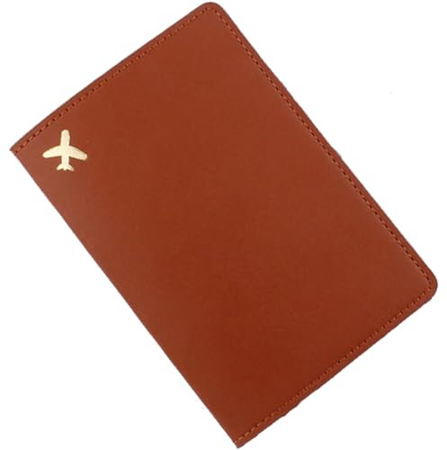YYGOJOY Custodia per passaporto, in pelle PU, porta passaporto, portafoglio da viaggio, organizer per carte di credito, denaro, imbarco, passaporto, carte d'imbarco, per donne e uomini, Marrone,
