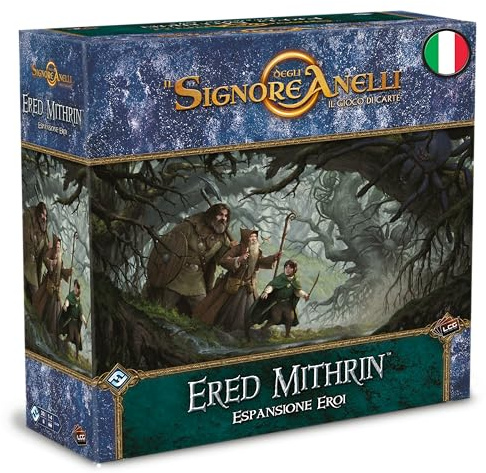 Asmodee - Der Herr der Ringe, Das Kartenspiel: Ered Mithrin, Erweiterung für Helden, Erweiterung für Kartenspiel, italienische Ausgabe