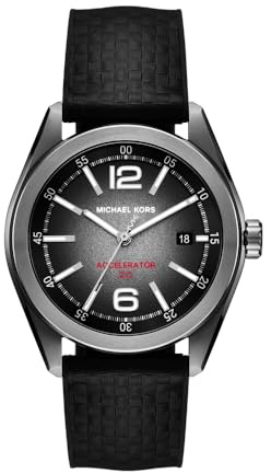 Michael Kors Accelerator 2 Watch for Men, Quartz Three Hand Movement with Fabric Strap