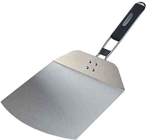 Hanzete Stainless Steel Pizza Peel Non-stick Folding Handle for Bakers Pizza Oven Restaurant