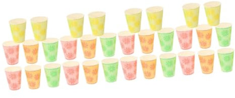 Healeved 32piezas Tazas De Papel Desechables para Bebidas Frías De Tazas De Fiesta para Celebraciones y Eventos Diseño Chic Patrones Atractivos