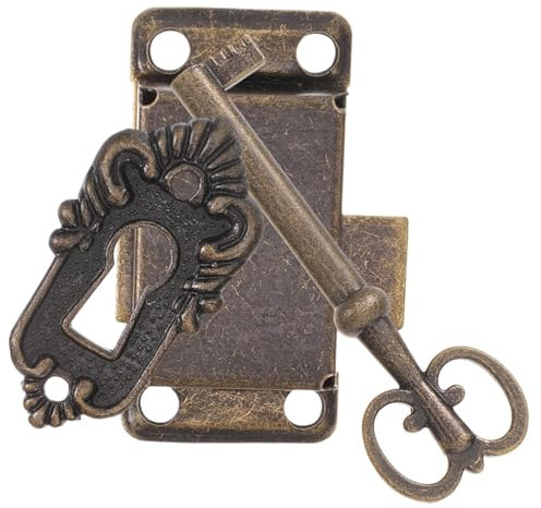 NULYLU Antikes Schlossset Mit Schlüssel Vintage-schrankschlösser Aus Eisen Und Zinklegierung Langlebiges Möbelschloss Für Schubladen Und Türen Installieren