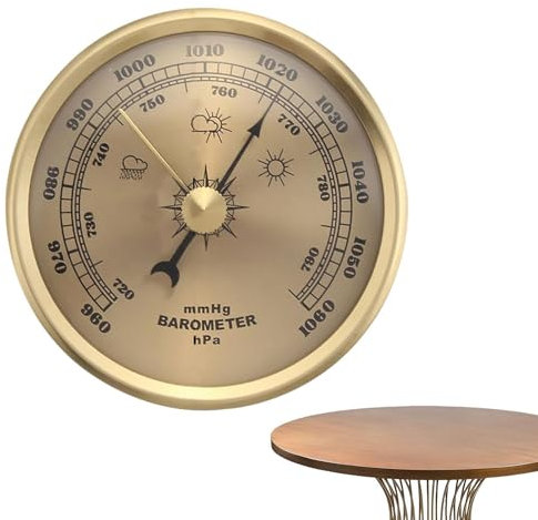 Termómetro higrómetro barómetro 3 en 1 estación meteorológica doméstica con tradicional con indicador de temperatura de humedad de 70 mm | Monitor meteorológico interior, decoración de pared