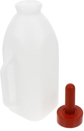 POPETPOP 2L Katzen Und Welpenfütterungsflasche Haustier Fütterungswerkzeug Mit Gummisauger Robuste Dicke Kunststoffnahrung Für Tierpflege Und Aufzucht Ideal Für Katzenmilch Und