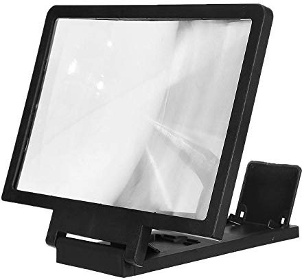 ZJFHEYUO Phone Screen Magnifier 5.5 Inch Desktop Phone Holder Universal Phone Screen Magnifier 3D Enlarger Magnifying Video Amplifier Projector Stands