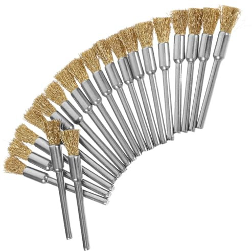 OSALADI 20piezas Cepillo De Alambre Eléctrico Para Amolar De Cepillos De Inoxidable Para Limpieza Para Trabajar La Madera y Limpiar Metales