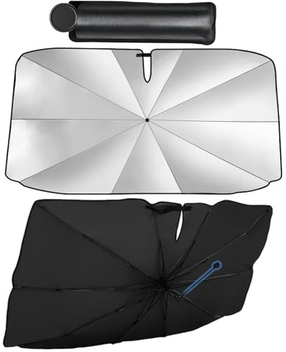 Parasol para Parabrisas Delantero de Coche, 140 x 79 cm | Incluye Bolsa de Almacenamiento, para ciertos sedanes, Furgonetas y SUV