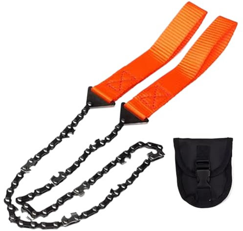 Yeory Pocket Chainsaw, 41 Inch Camping Chain Saws, 11 Teeth Rope Chain Saw with Handle, Steel Hand Chainsaw, Hand Saw with Handles