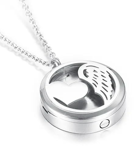 MYPOWER Difusor de aceites, medallón para Cenizas de Mascotas o Humanos, urnas de Recuerdo, Colgante para Guardar Cenizas, joyería Conmemorativa (10 Unidades)