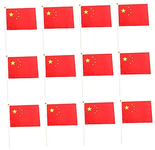 Happyyami 50stücke Handgehaltene China-flagge Chinesische Nationalflaggen Polyester Outdoor Indoor Flaggen Für Partys Klassenzimmer Gärten Festivals Eröffnungen