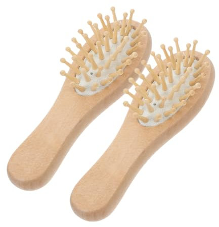 Happyyami 2stücke Mini Holzkamm Mit Zähnen Tragbare Detangler-bürste Für Für Männer Und Für Nasses Und Trockenes Haar Kopfhautmassage Und Reisen