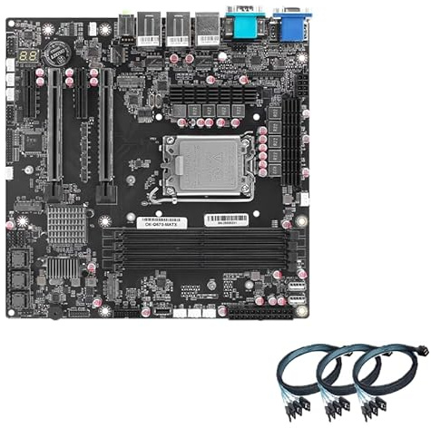 SynthDisk Q670 Carte mère NAS M-ATX 12 baies (LGA1700, processeur de bureau 12e/13e/14e génération), 4 x U-DIMM DDR5 MAX 128 Go, 2 x M.2 NVMe, 12 x SATA 3.0, 1 x Type-C 20 Gbit/s, 6 x USB, DP/HDMI/VGA