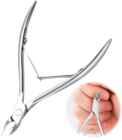 Coupe-Cuticules,Ciseaux à Cuticules Professionnel En Acier Inoxydable, Pince à Cuticule Ultra Tranchante, Coupe Cuticule Ongle Avec Embout De Protection Pour Manucure Et Pédicure De Précision