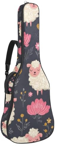 Niedliche, nahtlose Seetang und Pastellschalen, gepolsterte Gitarrentasche, schützende Akustikgitarre, Gigbag für E-Bass, Konzertgitarre, Mehrfarbig 02, 42.9x16.9x4.7 in, Lässiger Tagesrucksack