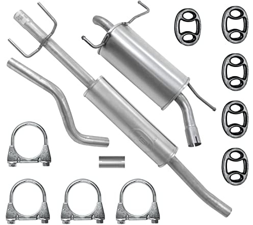 POLMOstrow Auspuff für Opel Corsa 3 III C 2000-2006 | Mitteltopf und Endtopf, Motoren: 1.2 - 1.2 - 1.4, Fließheck