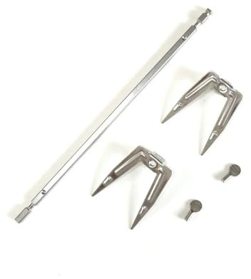 Tenedores Giratorios De Acero Inoxidable For Asar, Utensilios For Freidora De Aire, Horno Y Barbacoa, Brocheta For Pollo Asado, Pescado Y Carne, Y Accesorios For Parrilla.(1 Set)