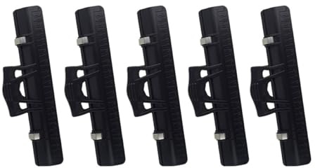 COHEALI Pinces à Feuilles Lot de 5, Clips Noirs pour Partition de Piano, Porte-Partitions Portable en Plastique, Accessoire Musicien pour Extrait de Score et Support de Page