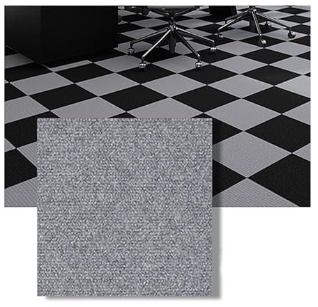 XLIHAWY Empalme Losetas Alfombra, Autoadhesivas Cuadradas Alfombra, Adhesivas Al Suelo Losetas Alfombra para Cocina Sala Estar Sótano Almohadilla Antideslizante(B,11.8x11.8in/12pcs)